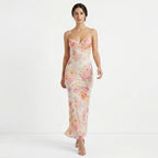 Spaghetti Strap Floral Maxi Dress for Summer Events