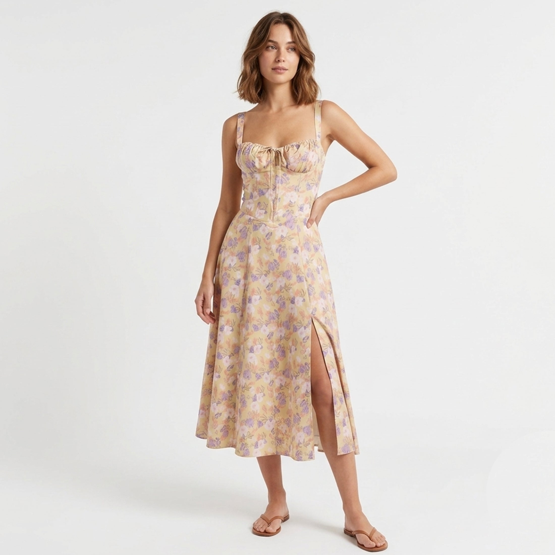 Veloire | Summer Hawaiian Midi Dress for Women