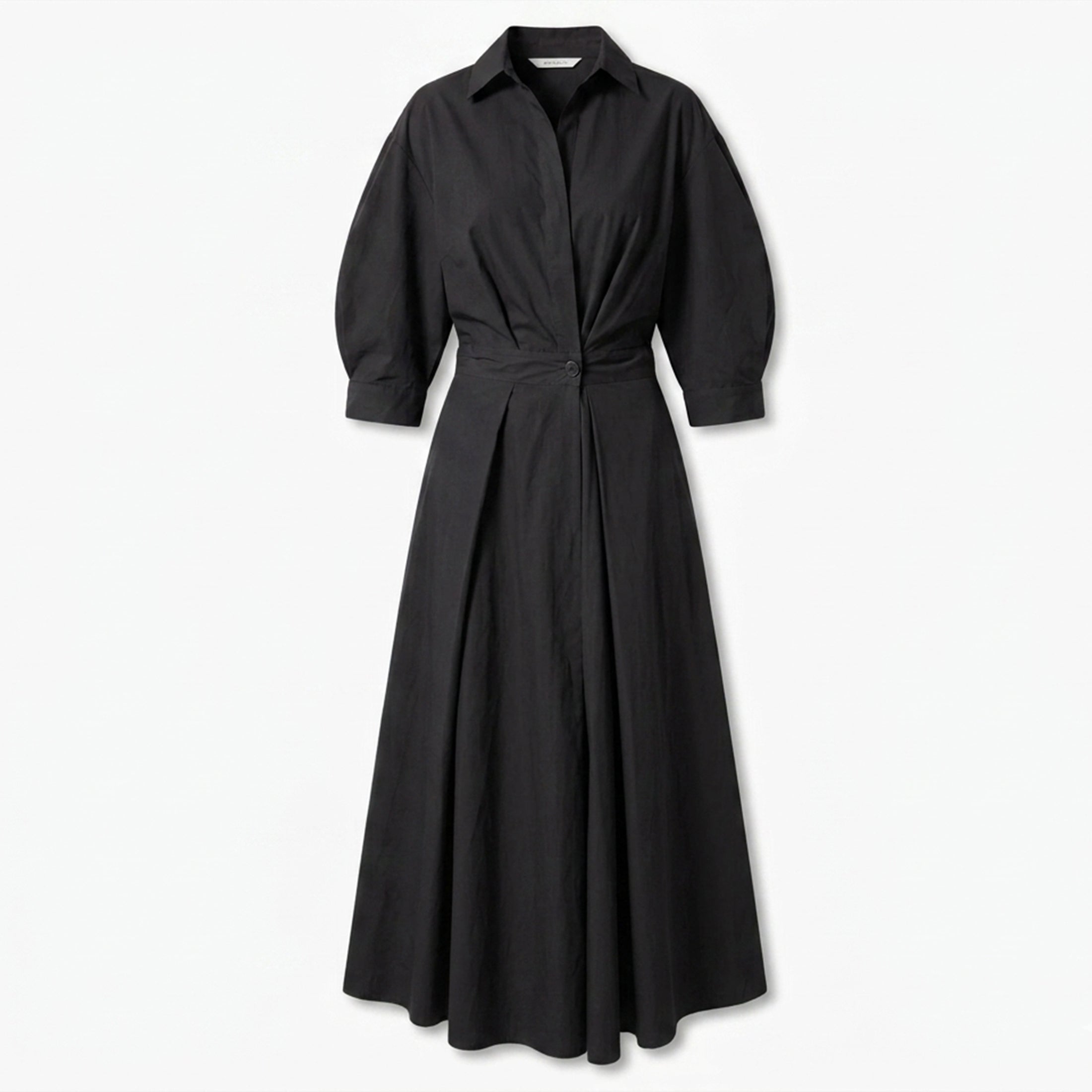 Women's Belted Button Front Maxi Dress Summer