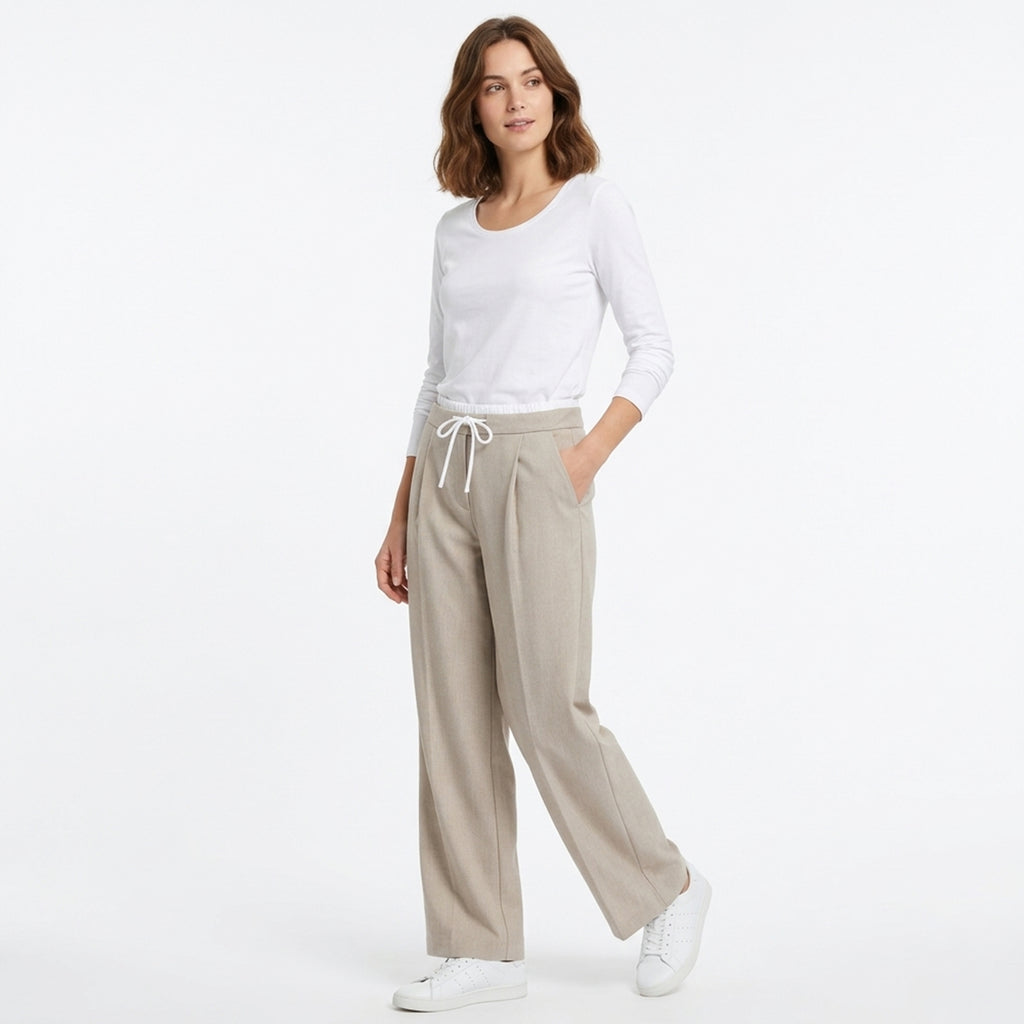 Veloire | Cotton Summer High-Waist Pants for Women