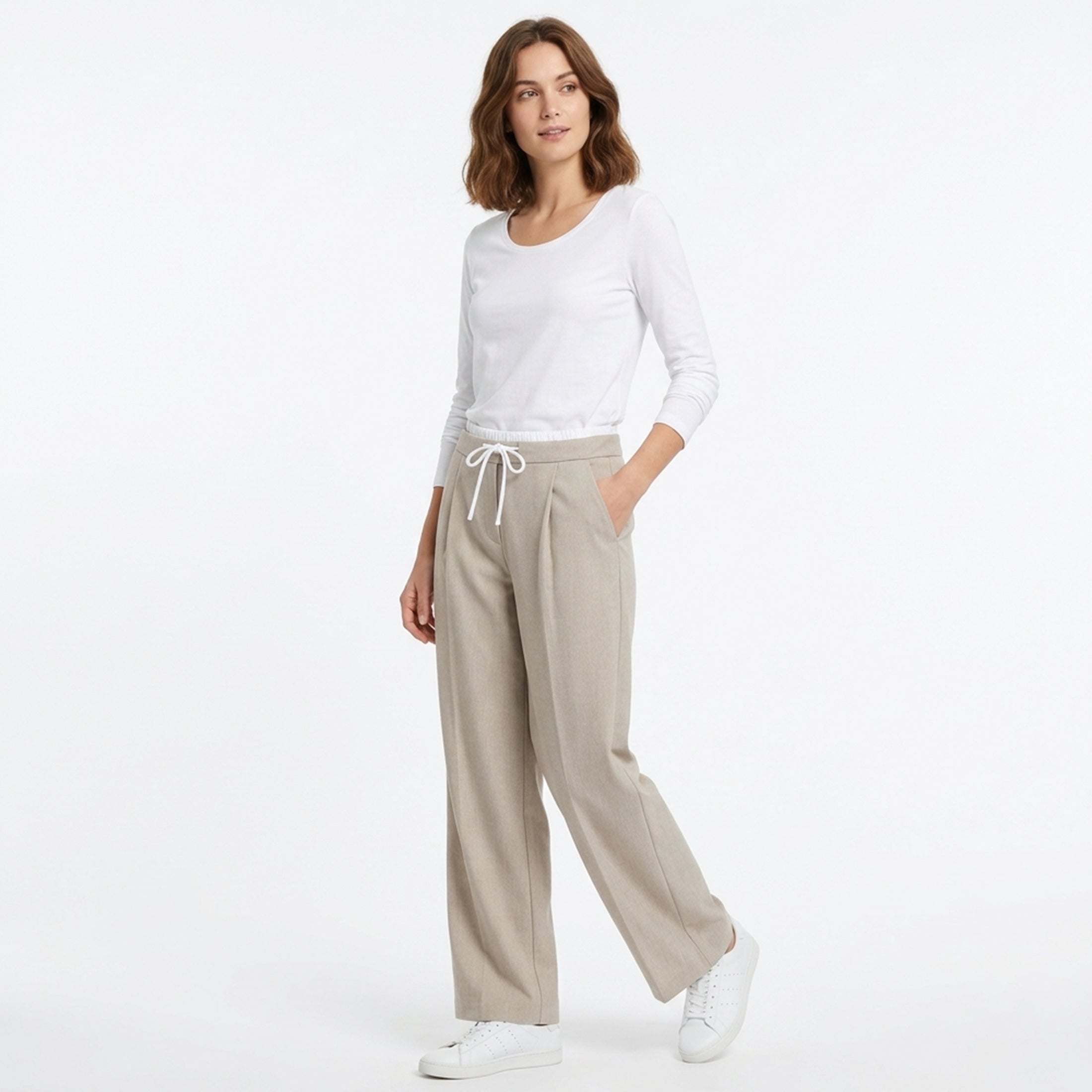 Veloire | Cotton Summer High-Waist Pants for Women
