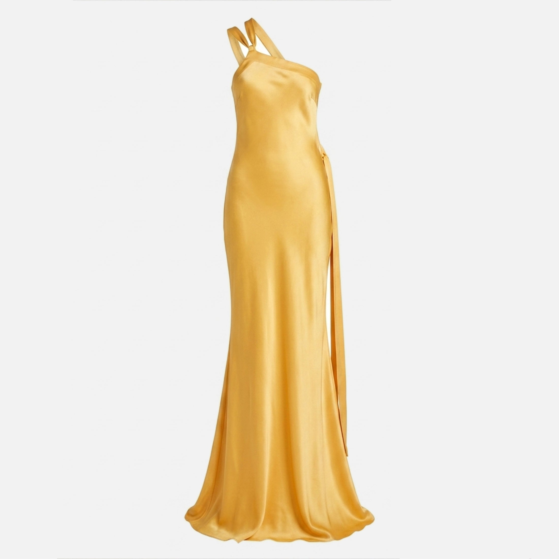 Robe maxi en satin à une épaule pour femme - Invité de mariage