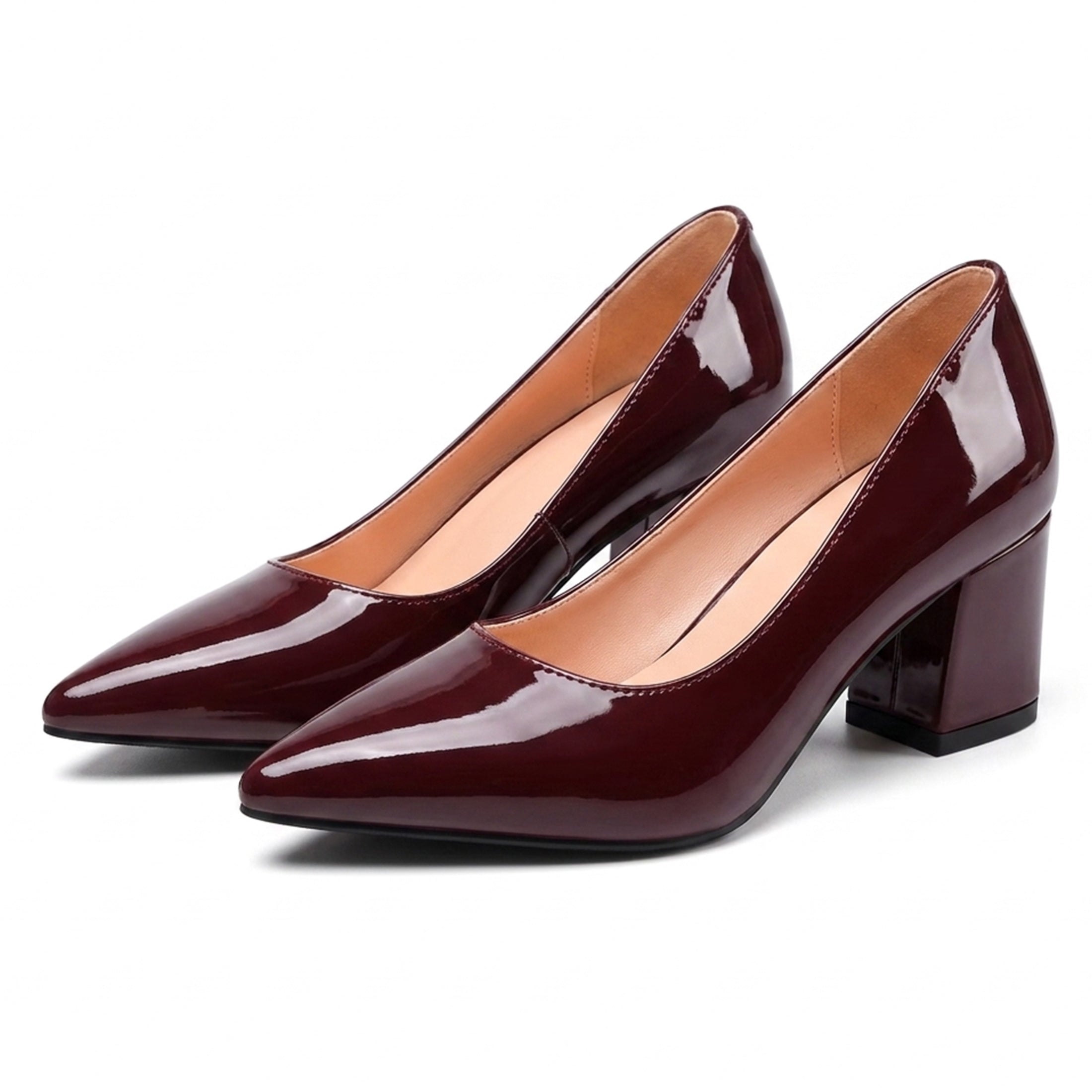 Women's Pointed Toe Block Heel Pumps Formal