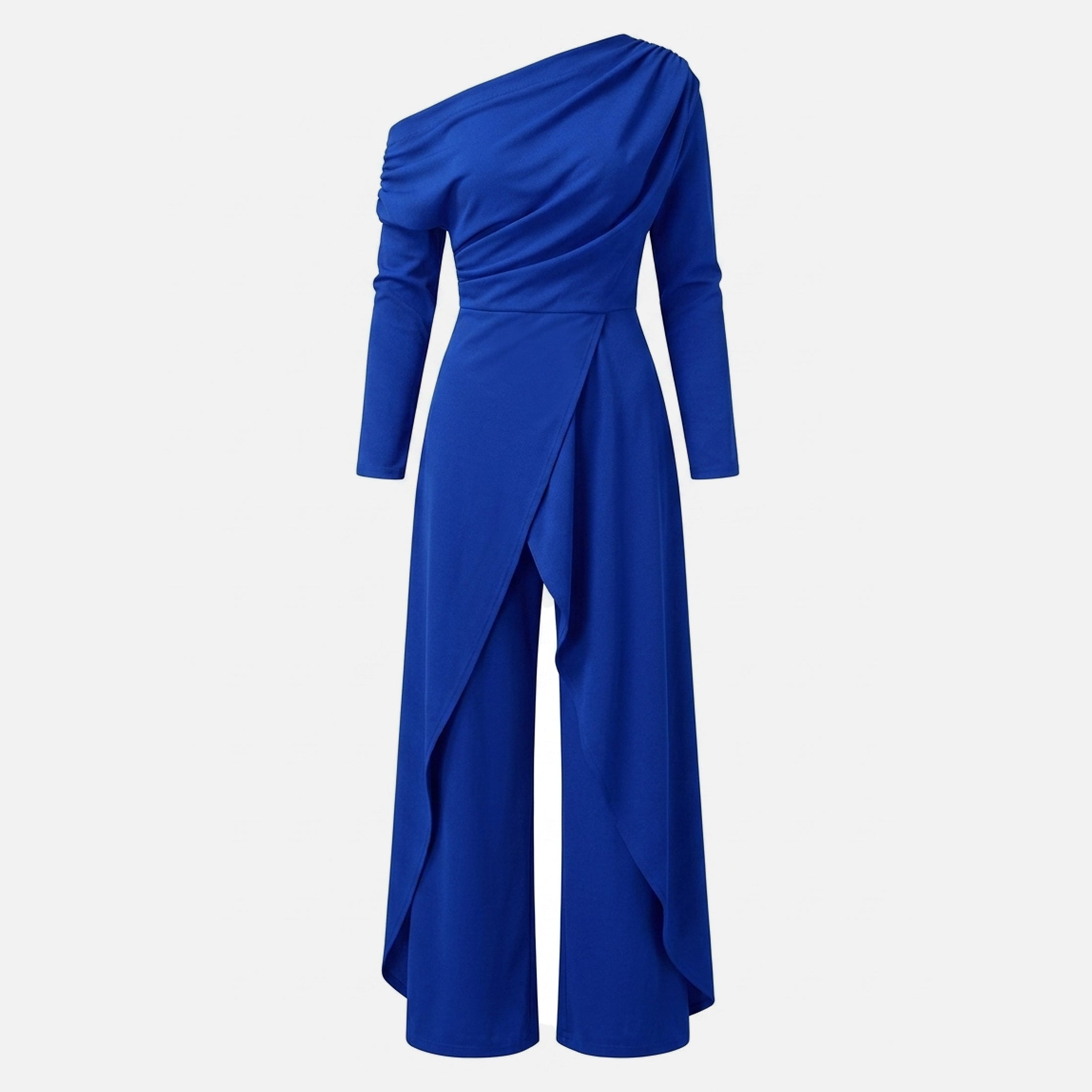 Women's One-Shoulder Draped Jumpsuit for Summer