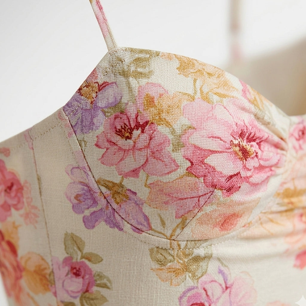 Spaghetti Strap Floral Maxi Dress for Summer Events