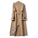 Trench Coat Women Belted Tie Waist Tailored