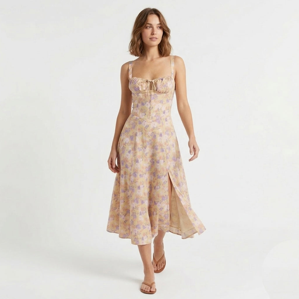 Veloire | Summer Hawaiian Midi Dress for Women