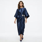 Robe de mariée à manches longues drapées pour femmes