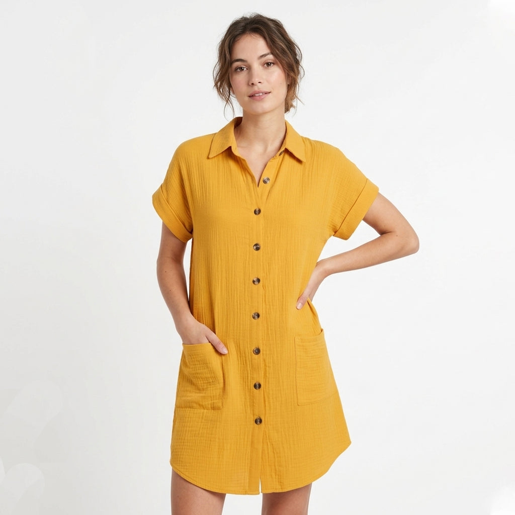 Veloire | T-shirt d'été à col en V et manches trois-quarts pour femmes