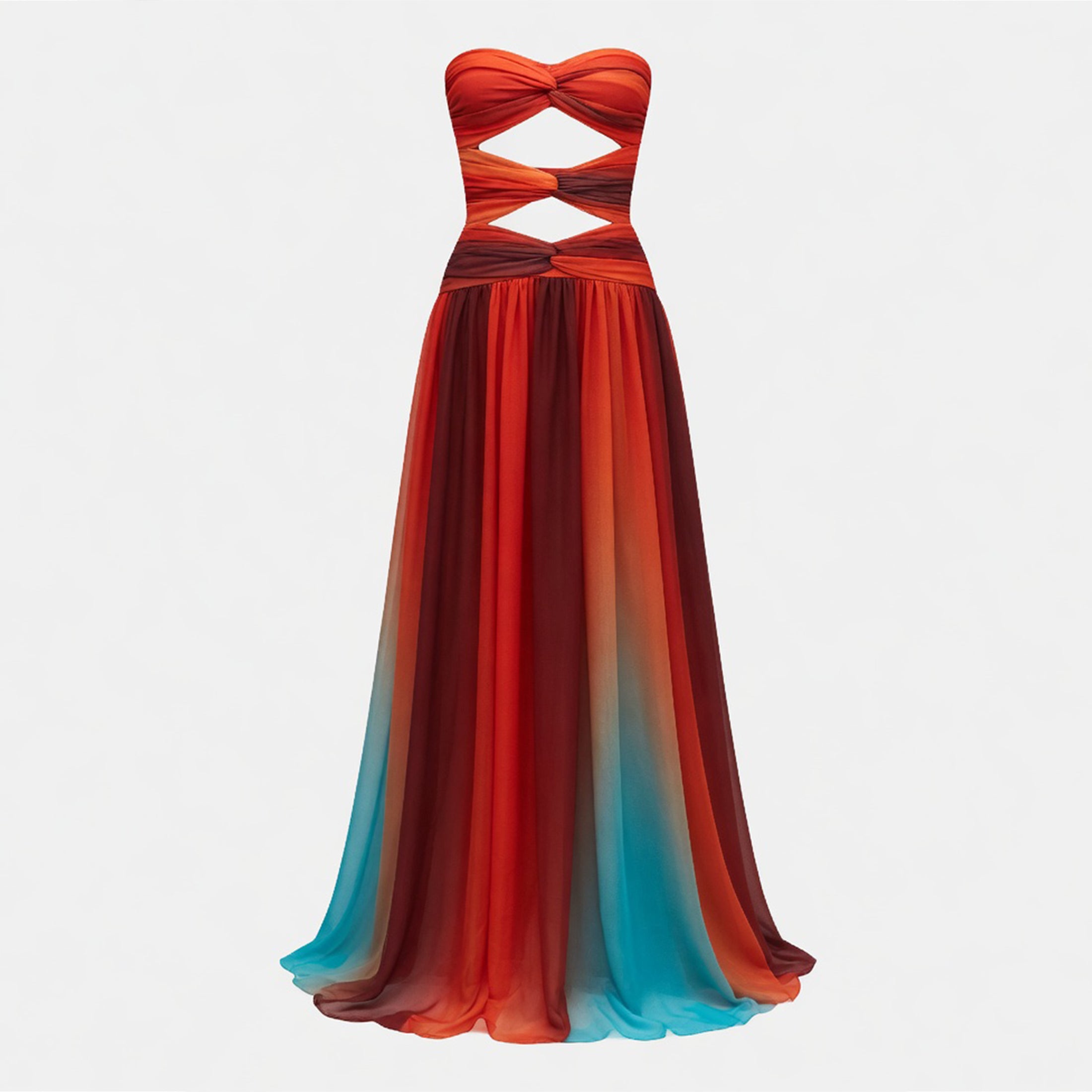 Robe Maxi Élastique Sans Bretelles Élégante pour Femmes