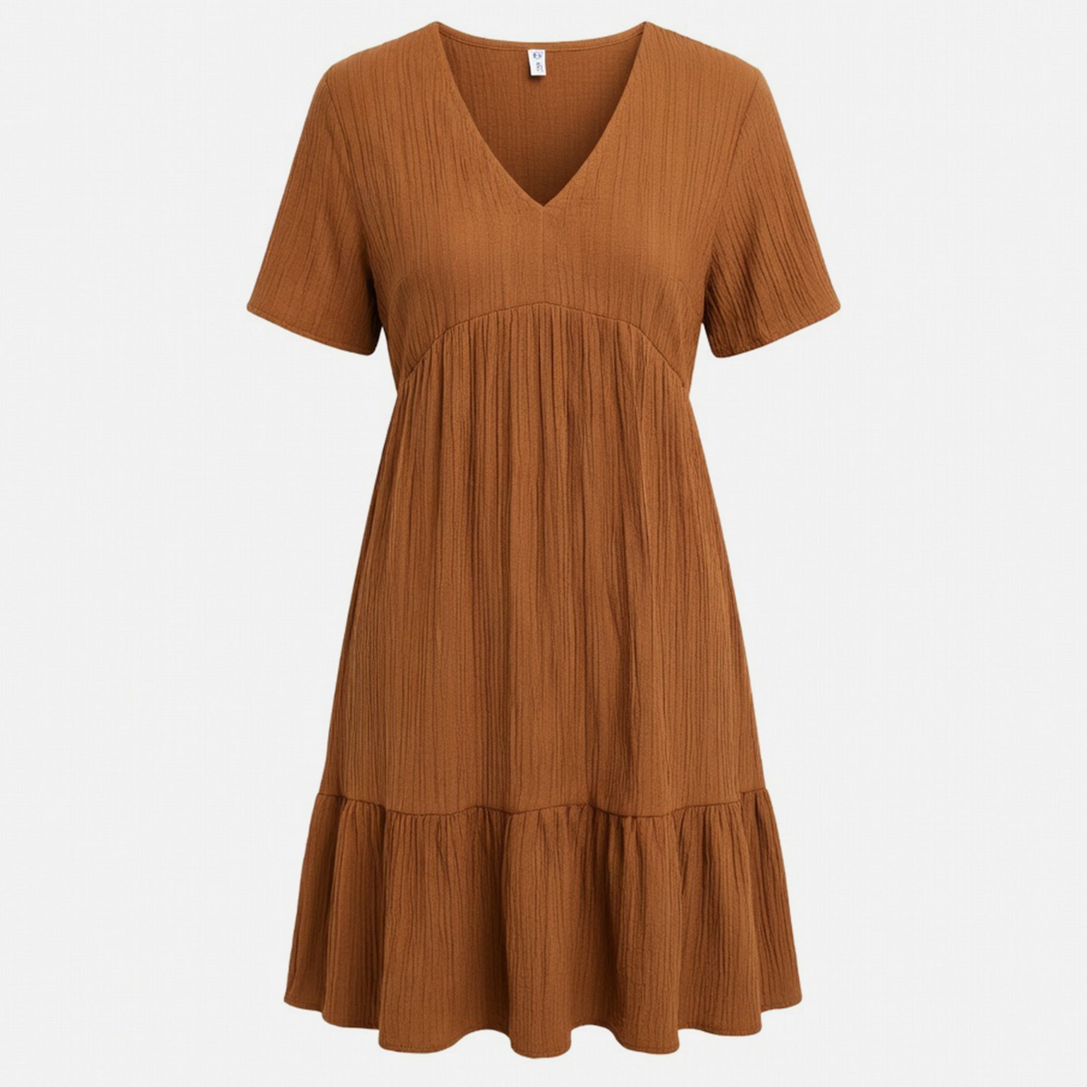 Veloire | Cotton Summer V-Neck Beach Dress for Women