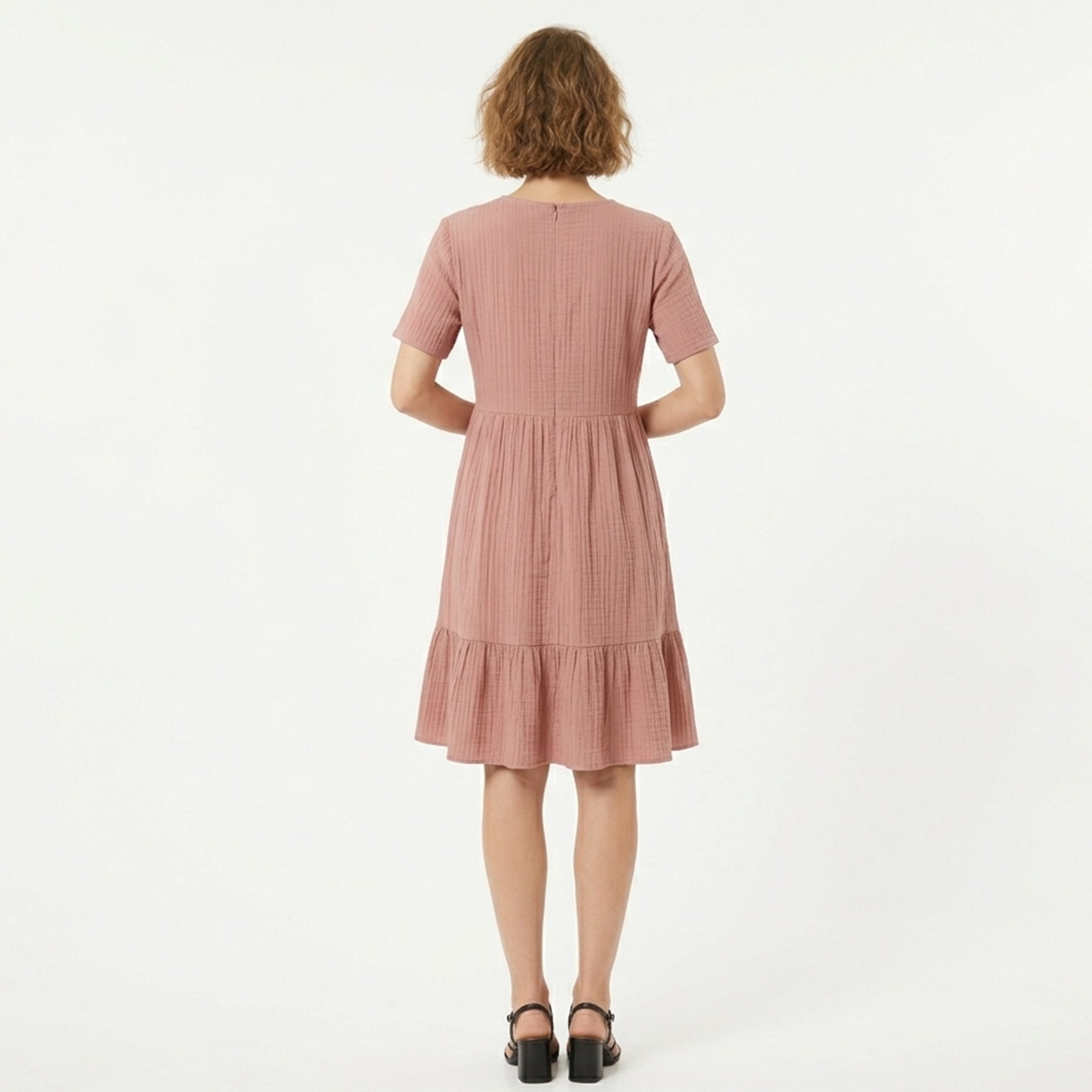 Veloire | Cotton Summer V-Neck Beach Dress for Women