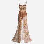 Veloire | Robe sans manches maxi à imprimé animal pour femmes