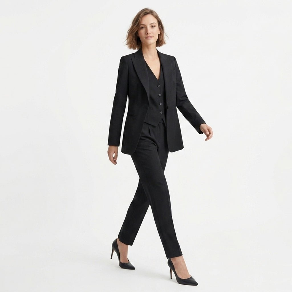 Women's Tailored Blazer Trousers 3 Piece Suit