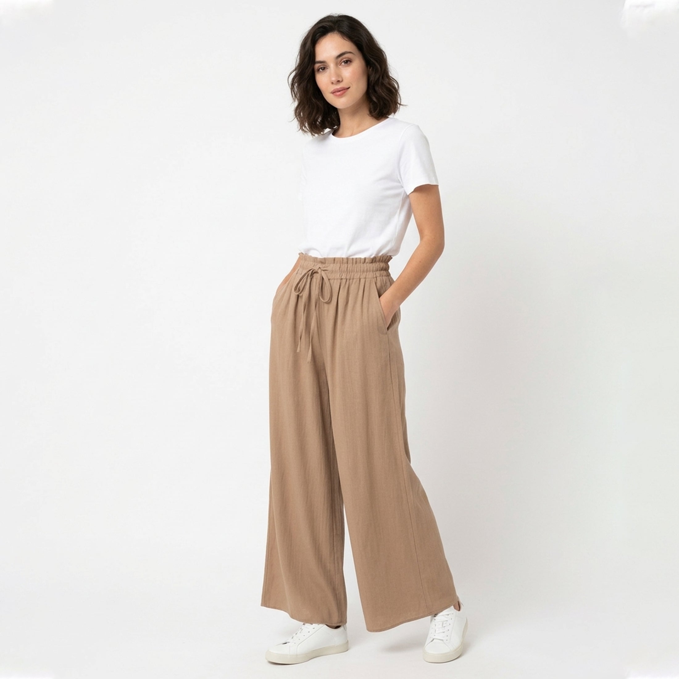 Veloire | Loose Wide Leg Drawstring Pants for Women