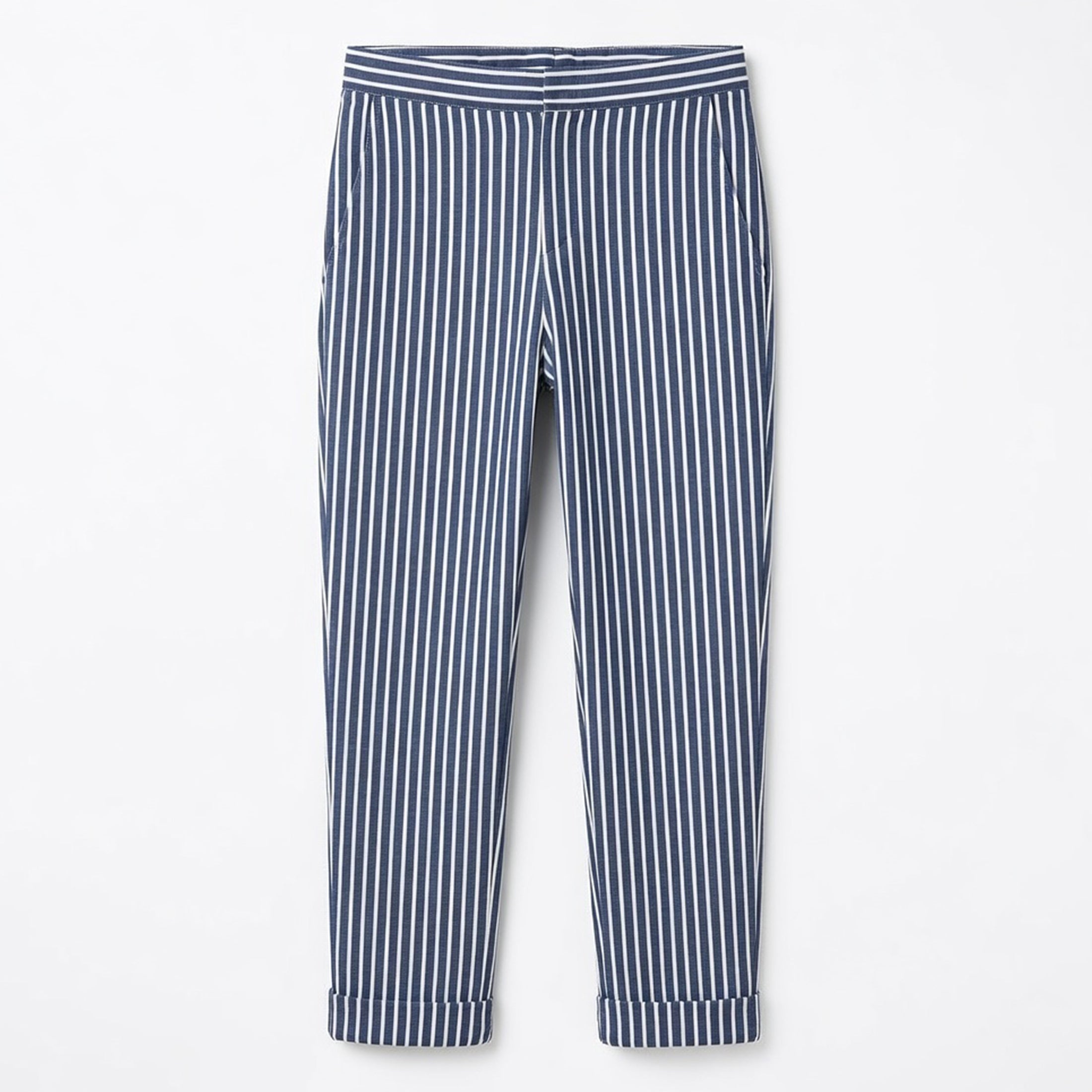 Veloire | High-Waist Striped Wide-Leg Pants for Women