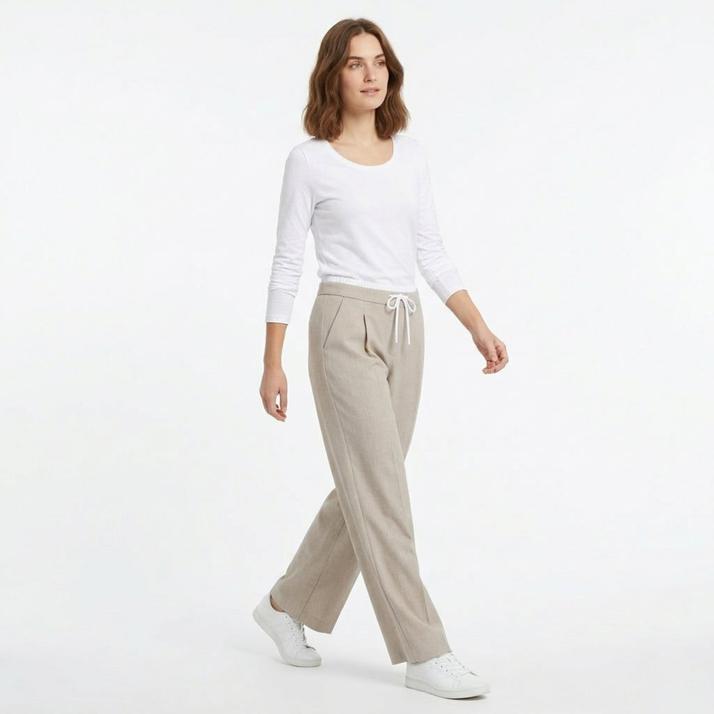 Veloire | Cotton Summer High-Waist Pants for Women