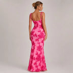 Women's Floral Fishtail Maxi Dress  Summer Occasion