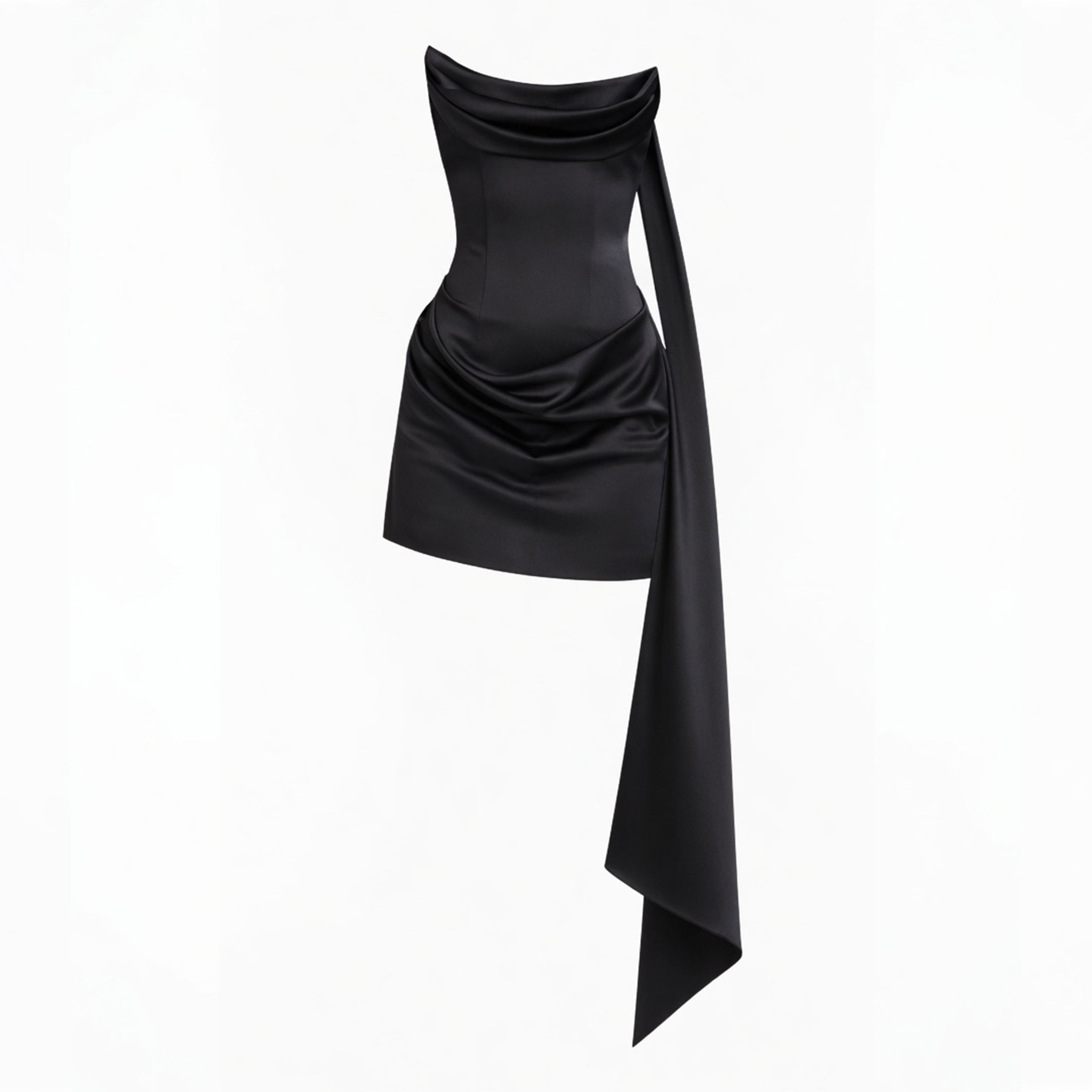 Veloire | Women's Satin Sleeveless Fishtail Cocktail Dress