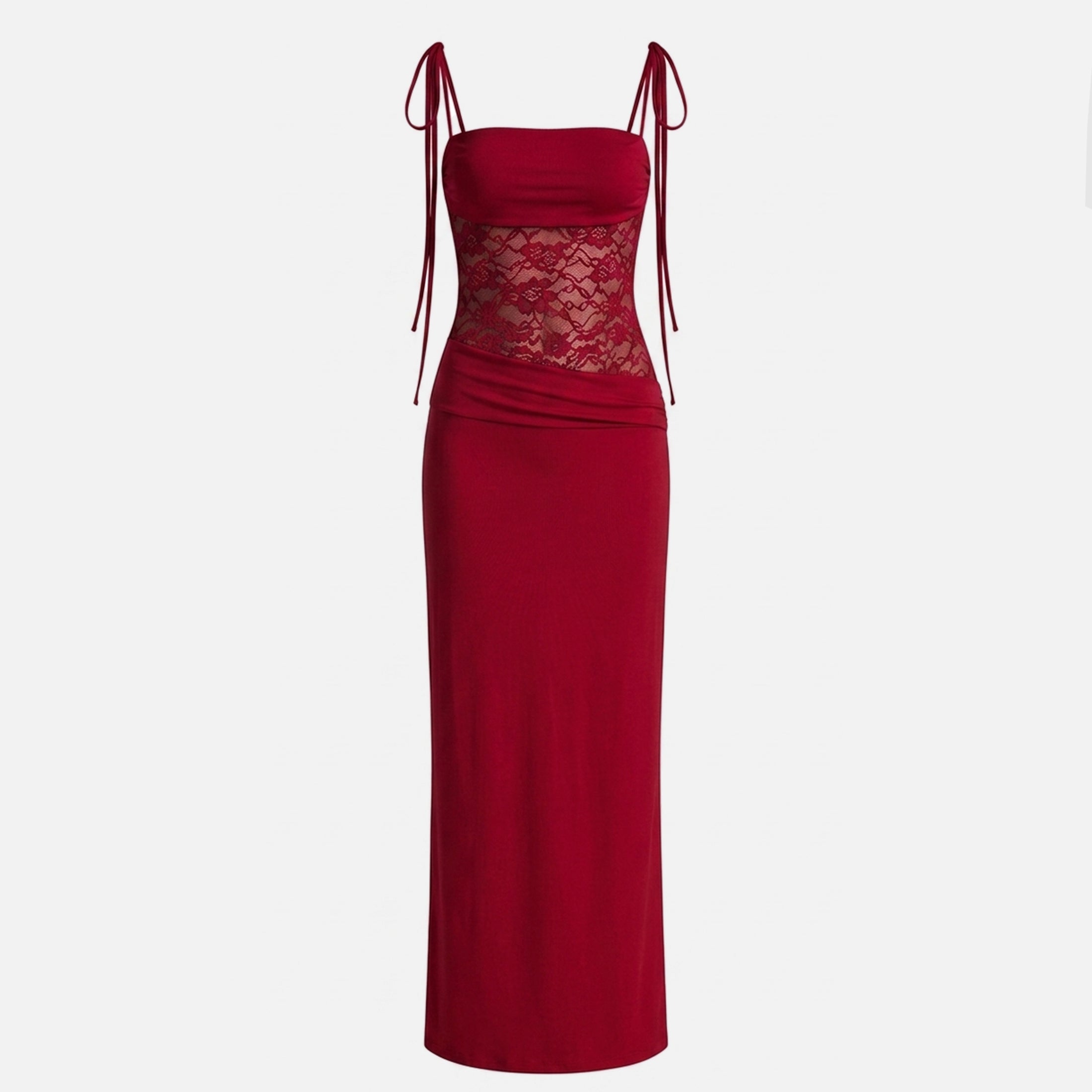 Robe maxi sans manches en dentelle pour femme - Invité de mariage