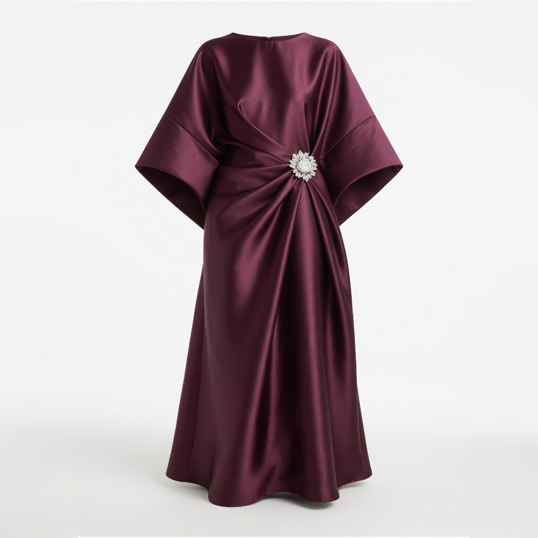 Robe de mariée à manches longues drapées pour femmes