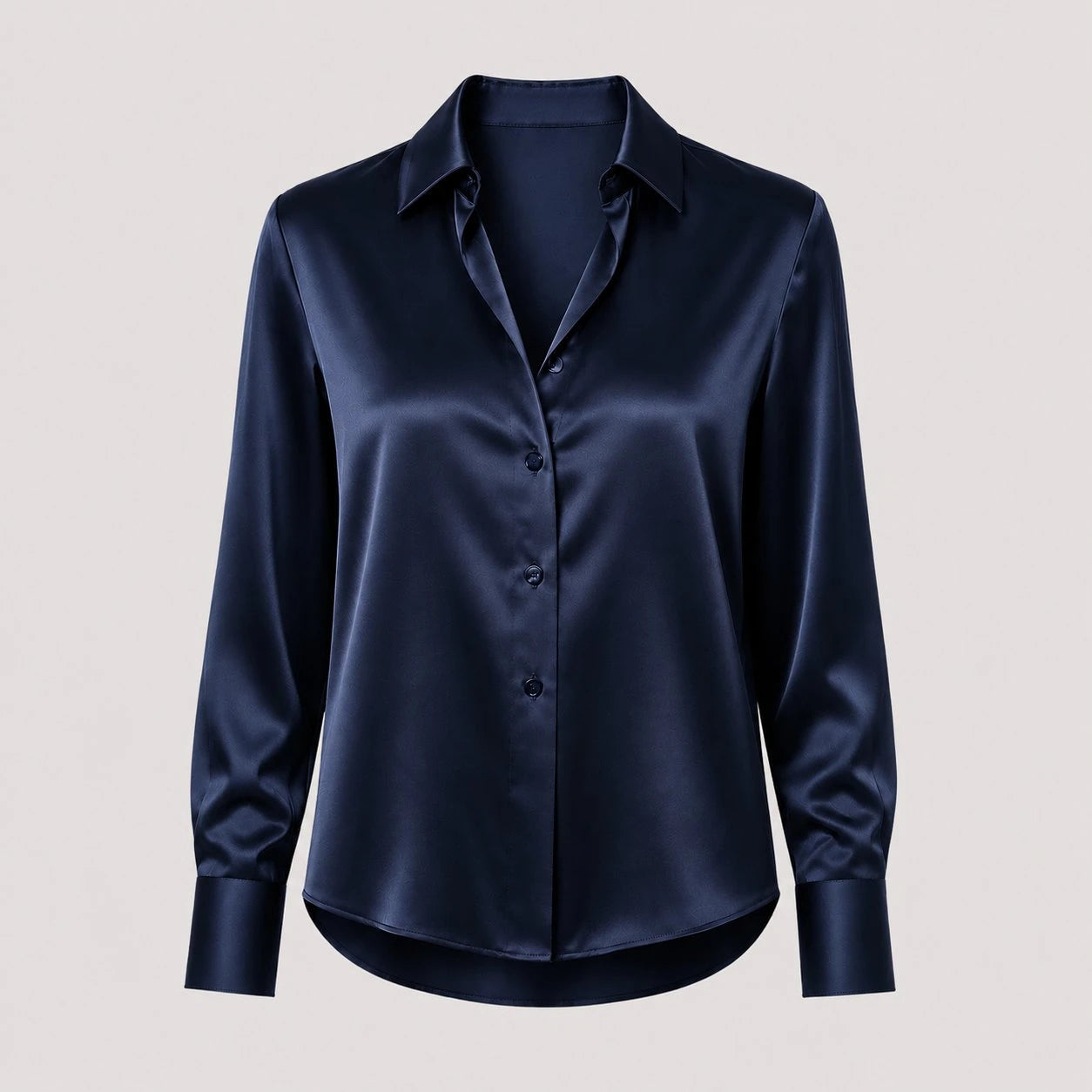 Women's Collared Button Up Blouse Long Sleeve Formal