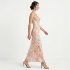 Spaghetti Strap Floral Maxi Dress for Summer Events