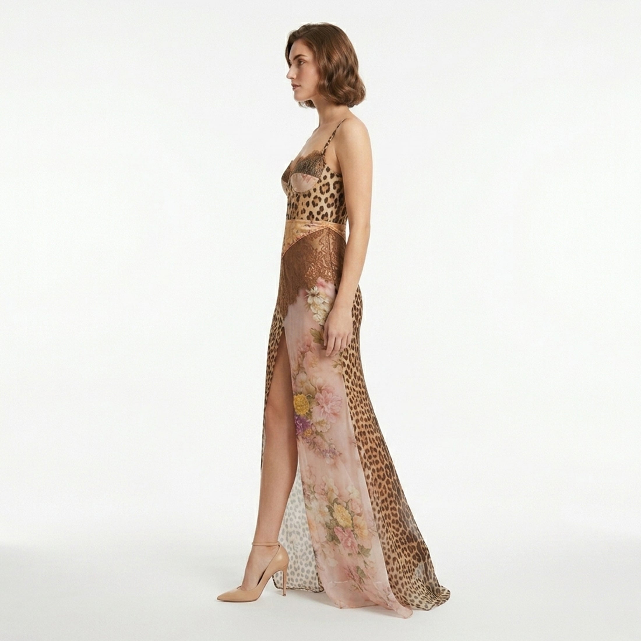 Veloire | Robe sans manches maxi à imprimé animal pour femmes