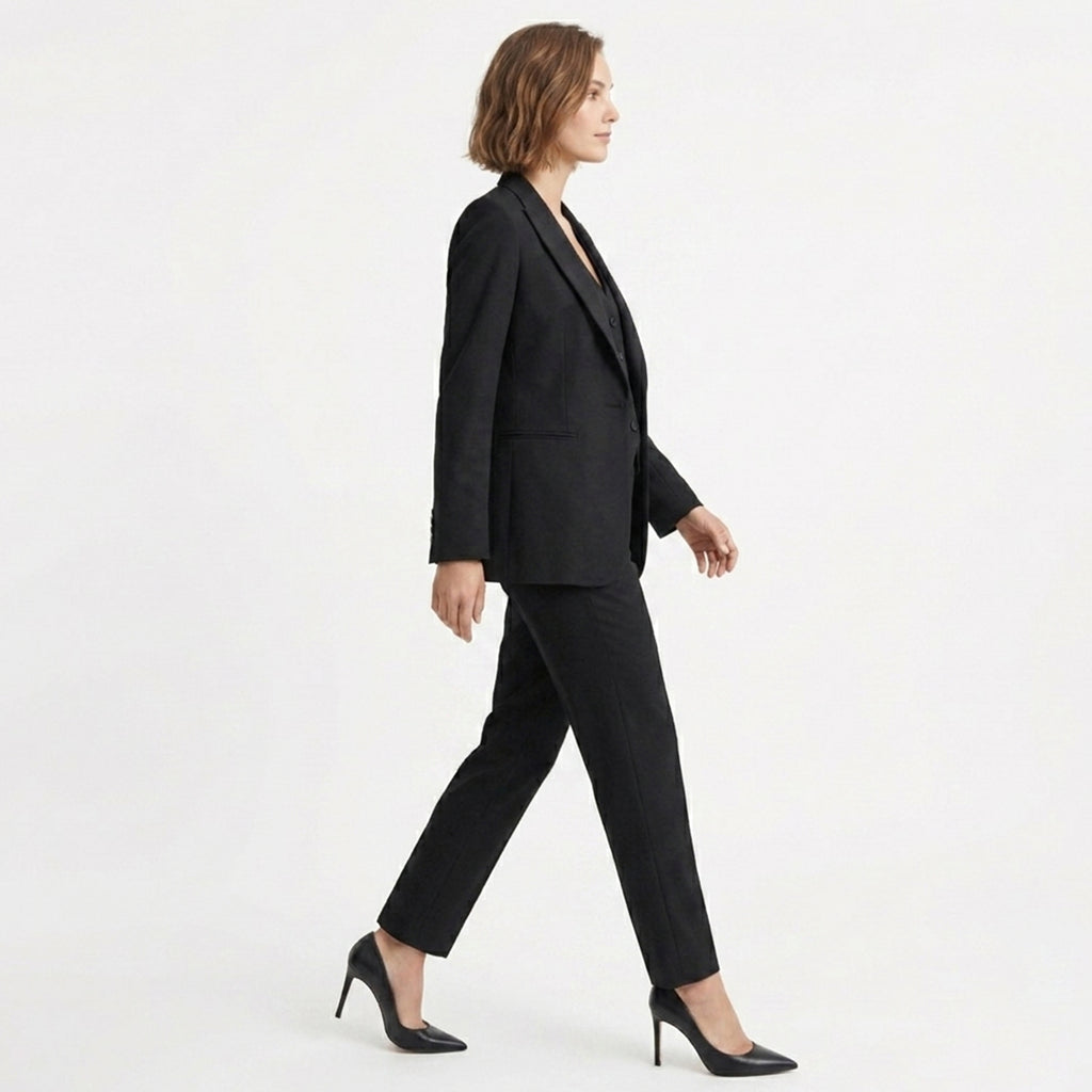 Women's Tailored Blazer Trousers 3 Piece Suit