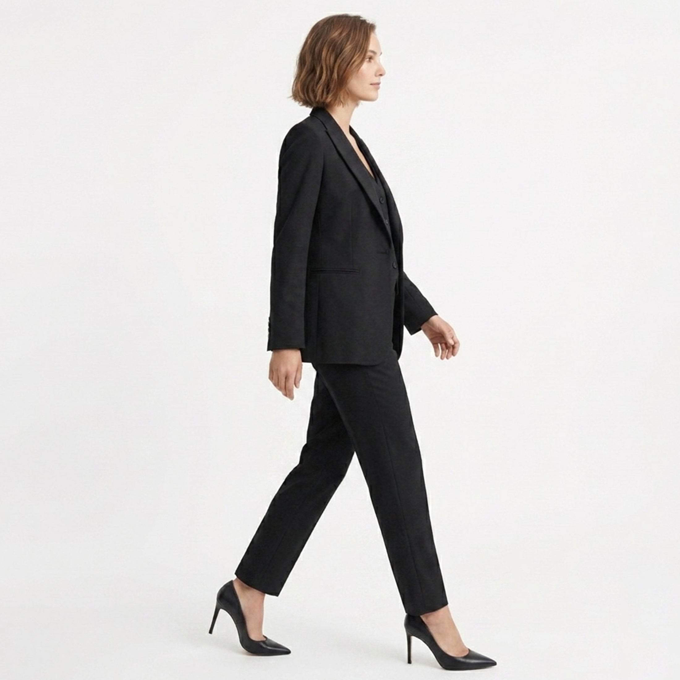 Women's Tailored Blazer Trousers 3 Piece Suit