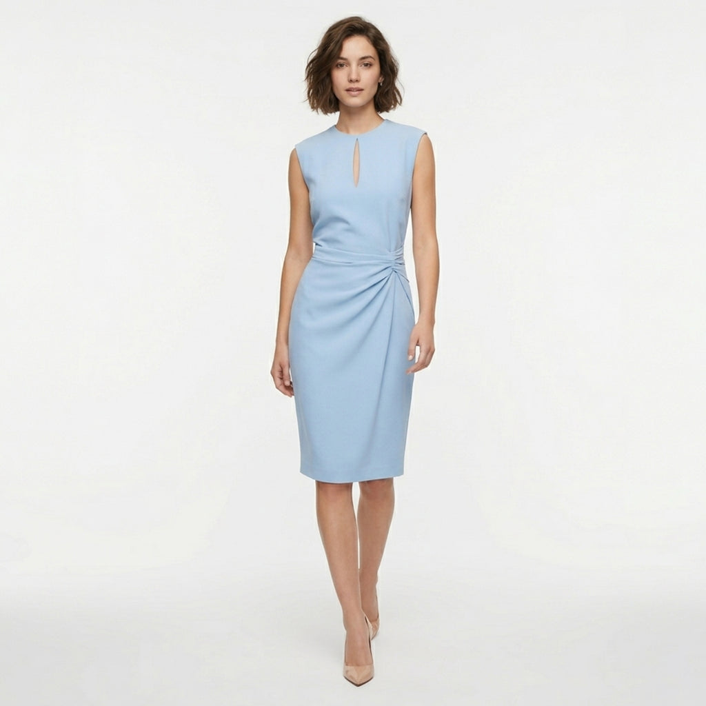 Veloire | Robe de cocktail à encolure keyhole froncée pour femmes en été