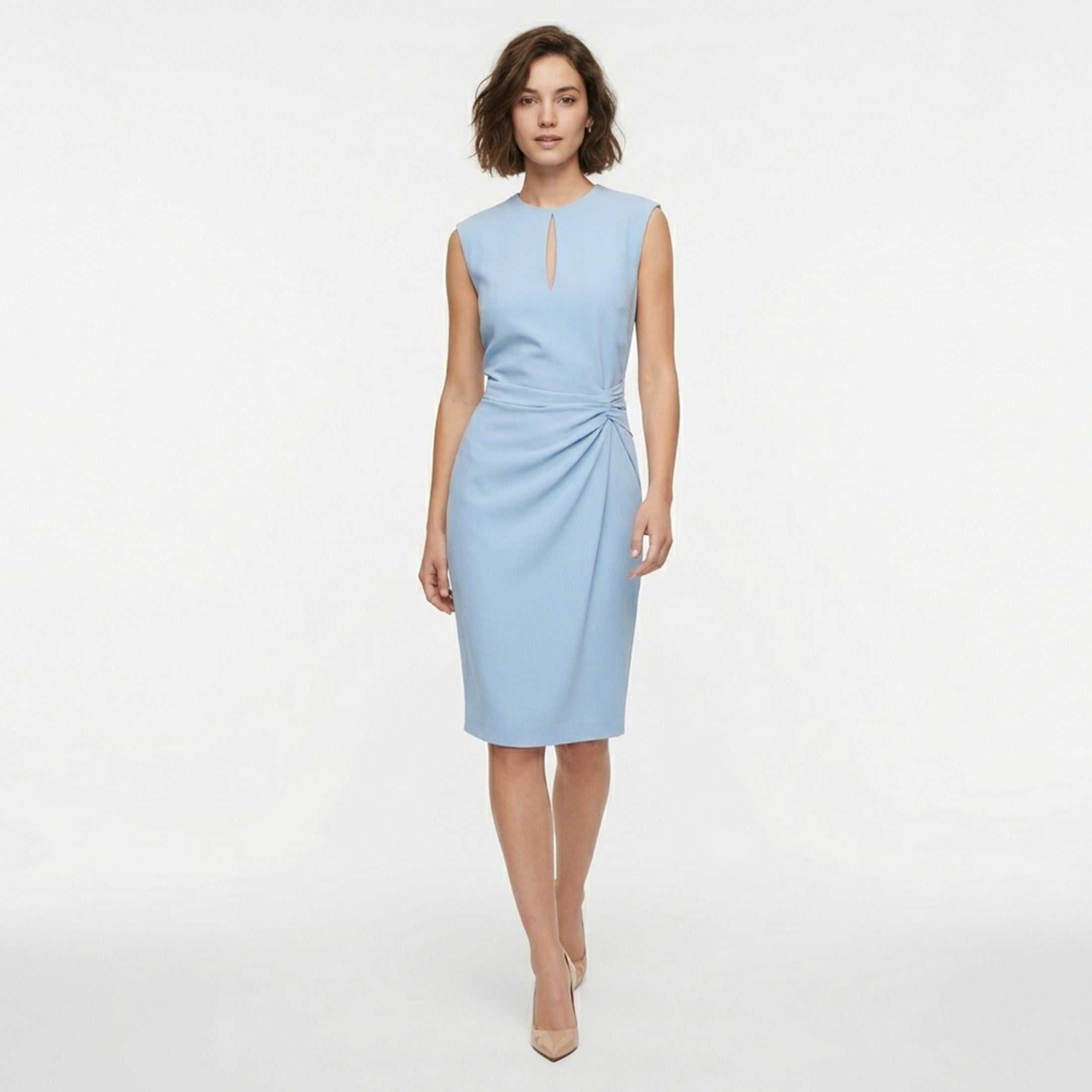 Veloire | Robe de cocktail à encolure keyhole froncée pour femmes en été