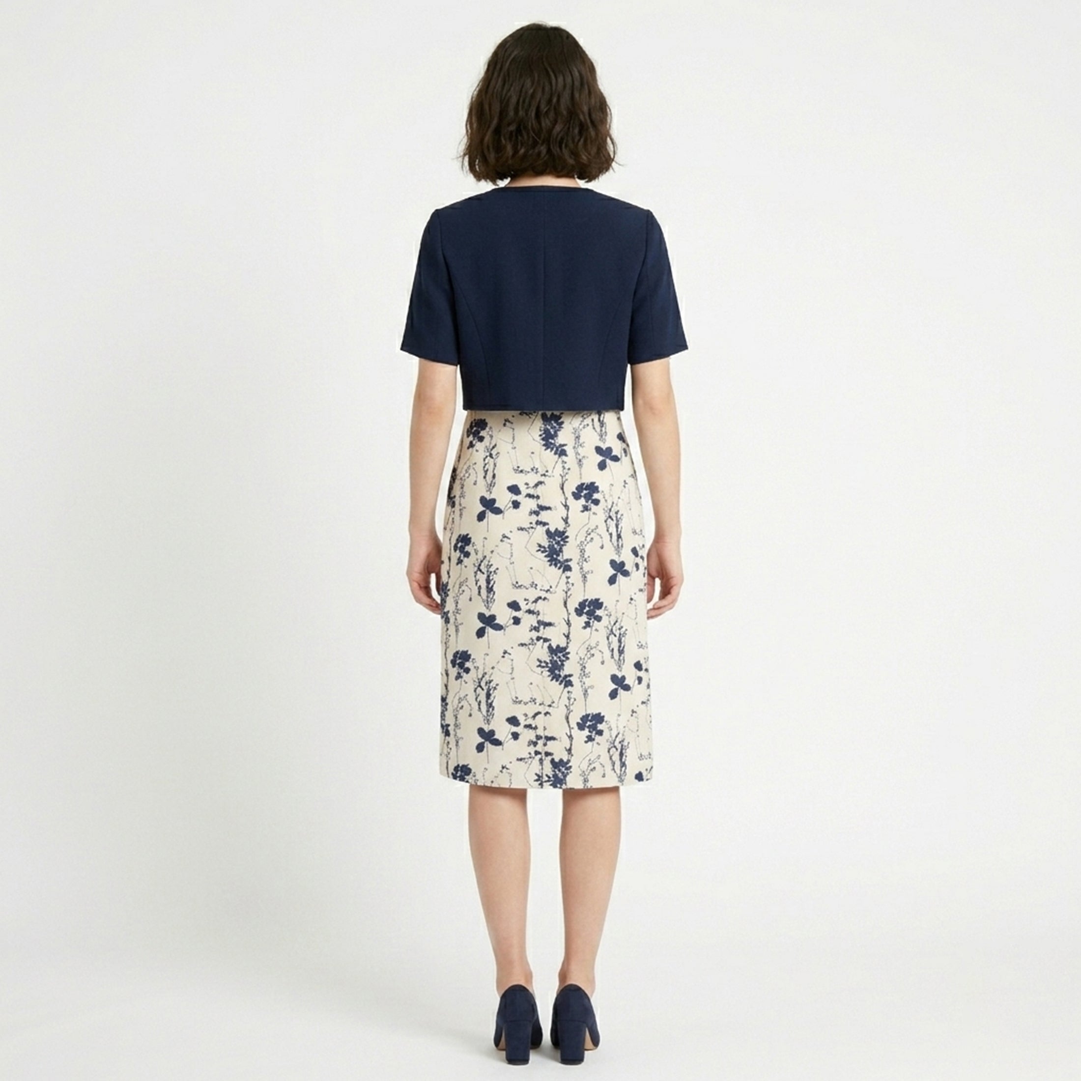 Veloire | Ensemble de Robe Deux Pièces pour Femmes Top Court à Fleurs