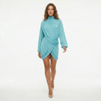 Women's Draped Pleated Skirt Set Cocktail