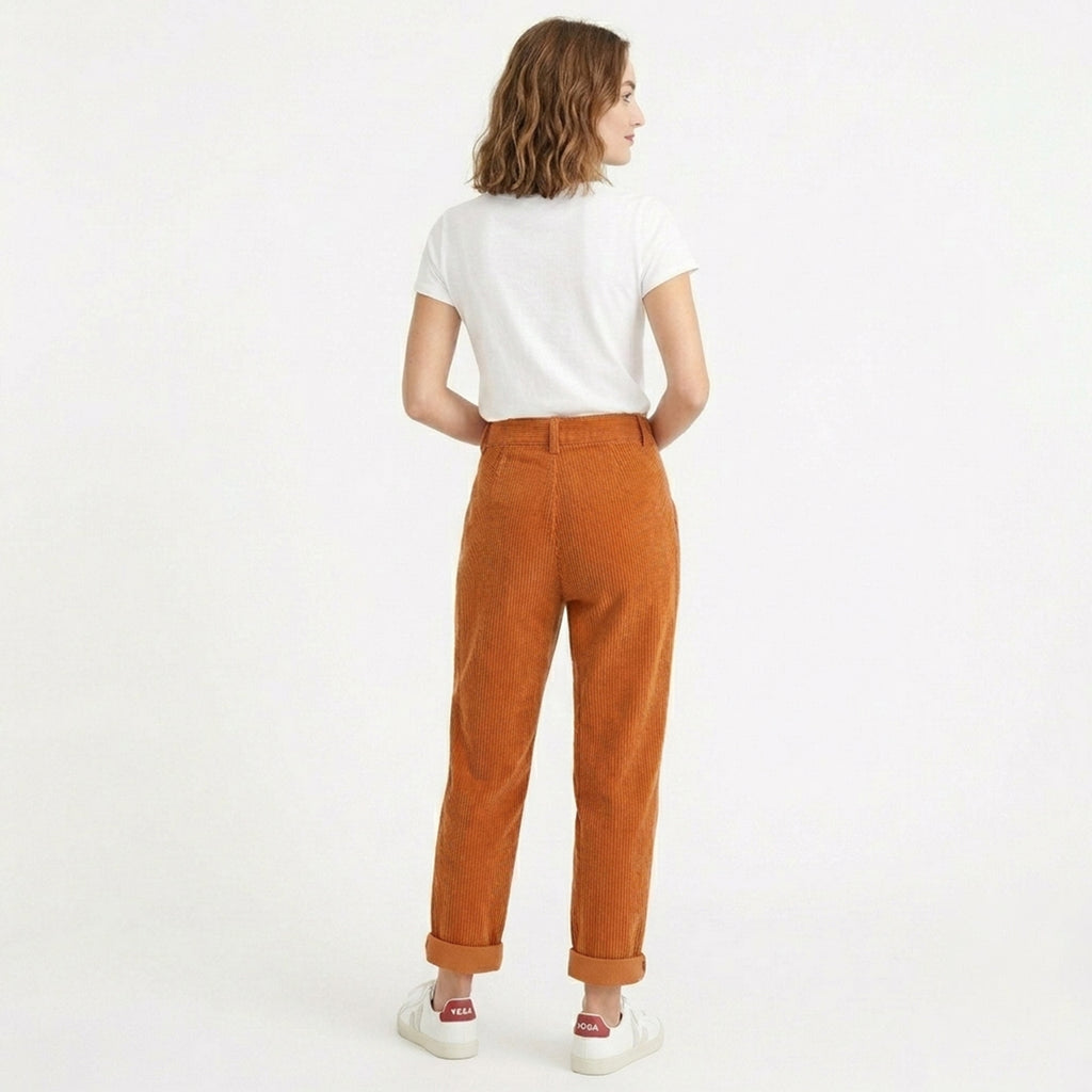 Veloire | Pantalon en velours côtelé taille haute pour femmes