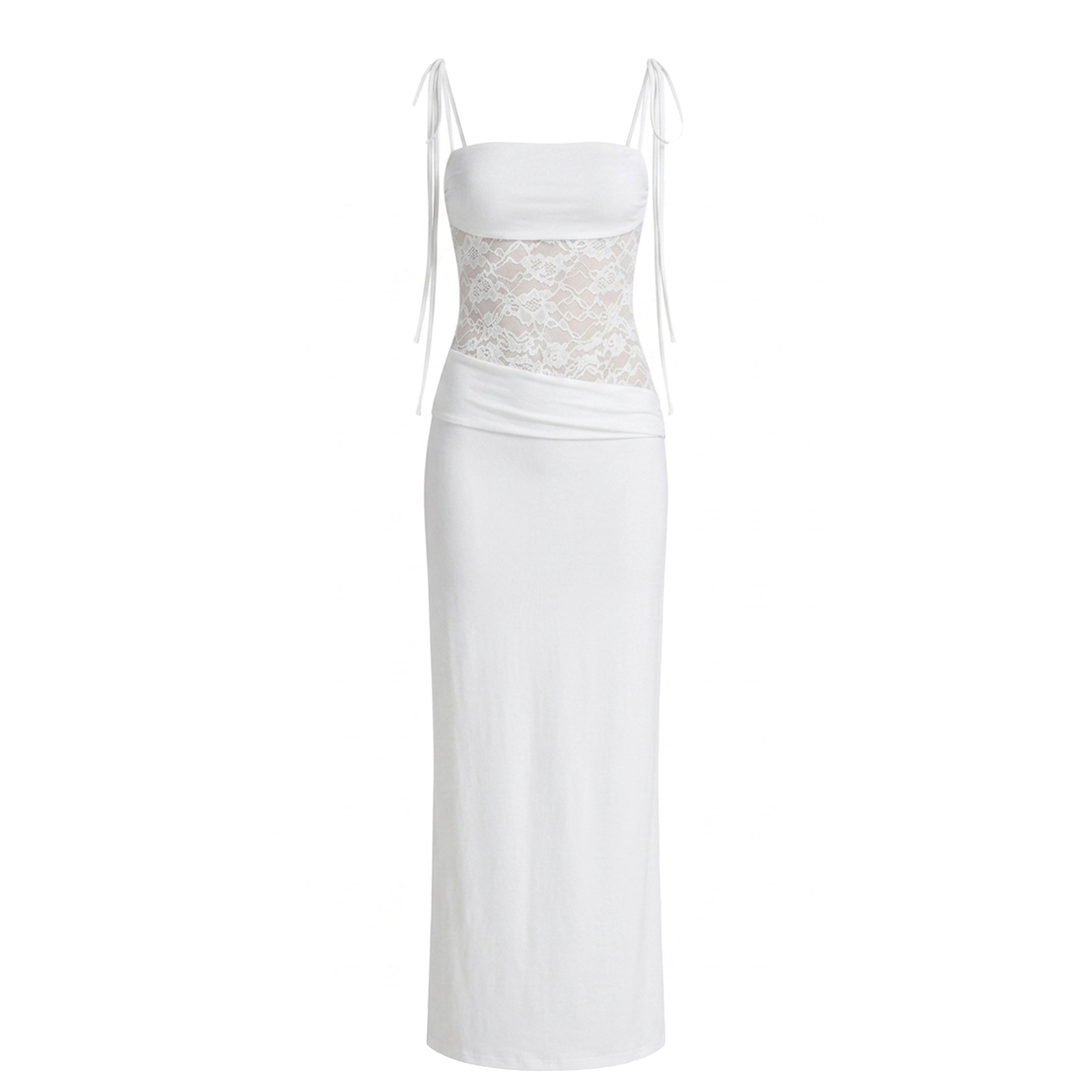 Robe maxi sans manches en dentelle pour femme - Invité de mariage