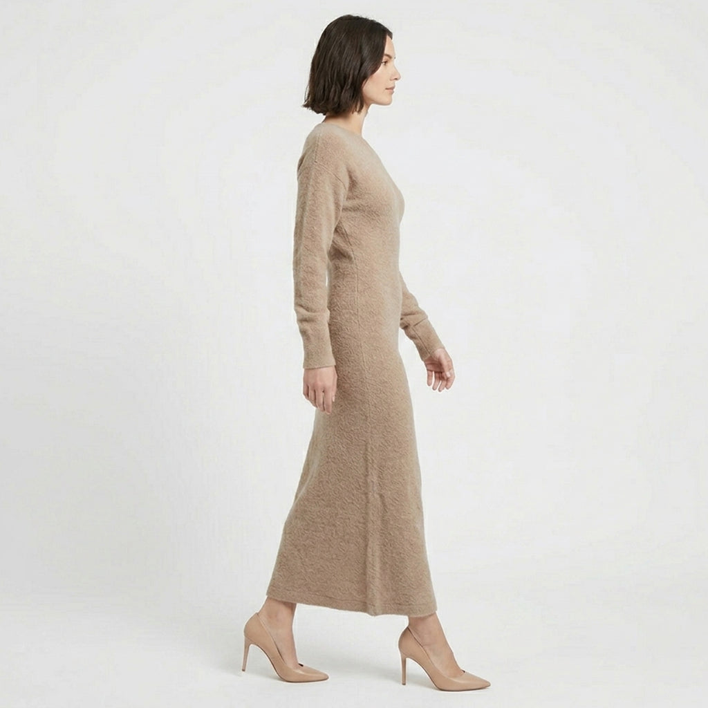 Women's Evening Off-Shoulder Knit Maxi Dress