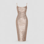 Women's Sequin Bodycon Midi Dress Cocktail Evening