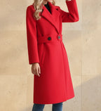 Belted Coat Women Longline Tailored Autumn Layer