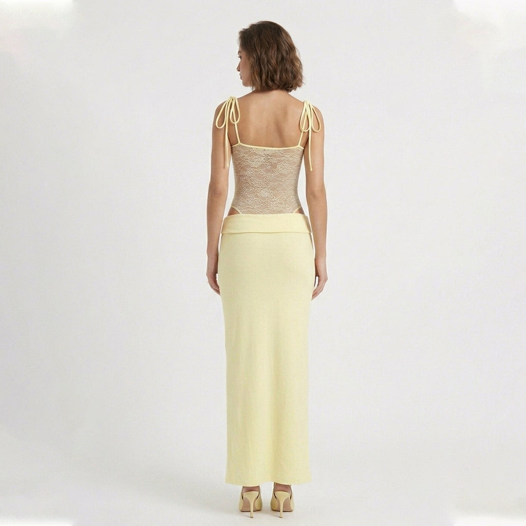 Robe maxi sans manches en dentelle pour femme - Invité de mariage