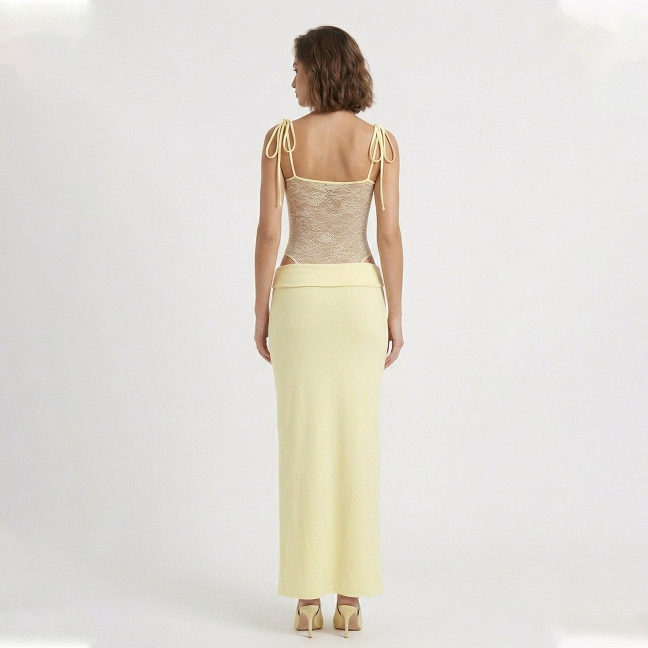 Robe maxi sans manches en dentelle pour femme - Invité de mariage