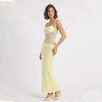 Robe maxi sans manches en dentelle pour femme - Invité de mariage