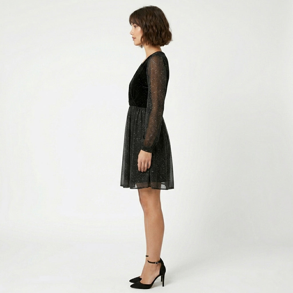 Veloire | Women's Sparkling Glamour Mesh Dress
