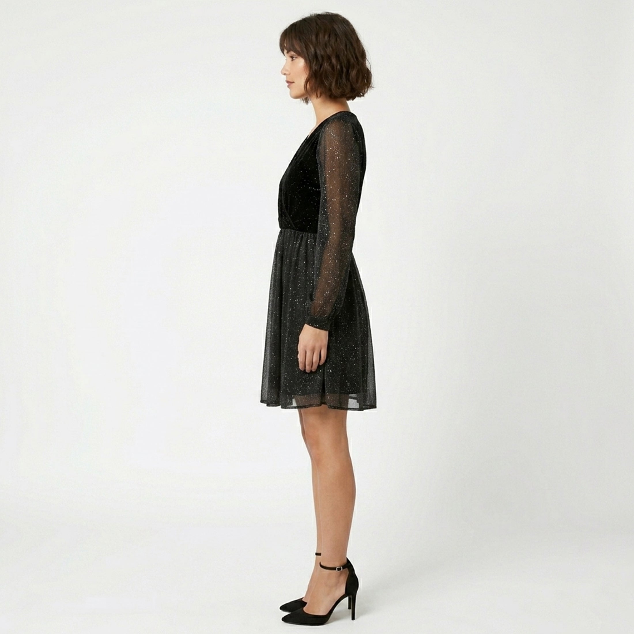 Veloire | Women's Sparkling Glamour Mesh Dress