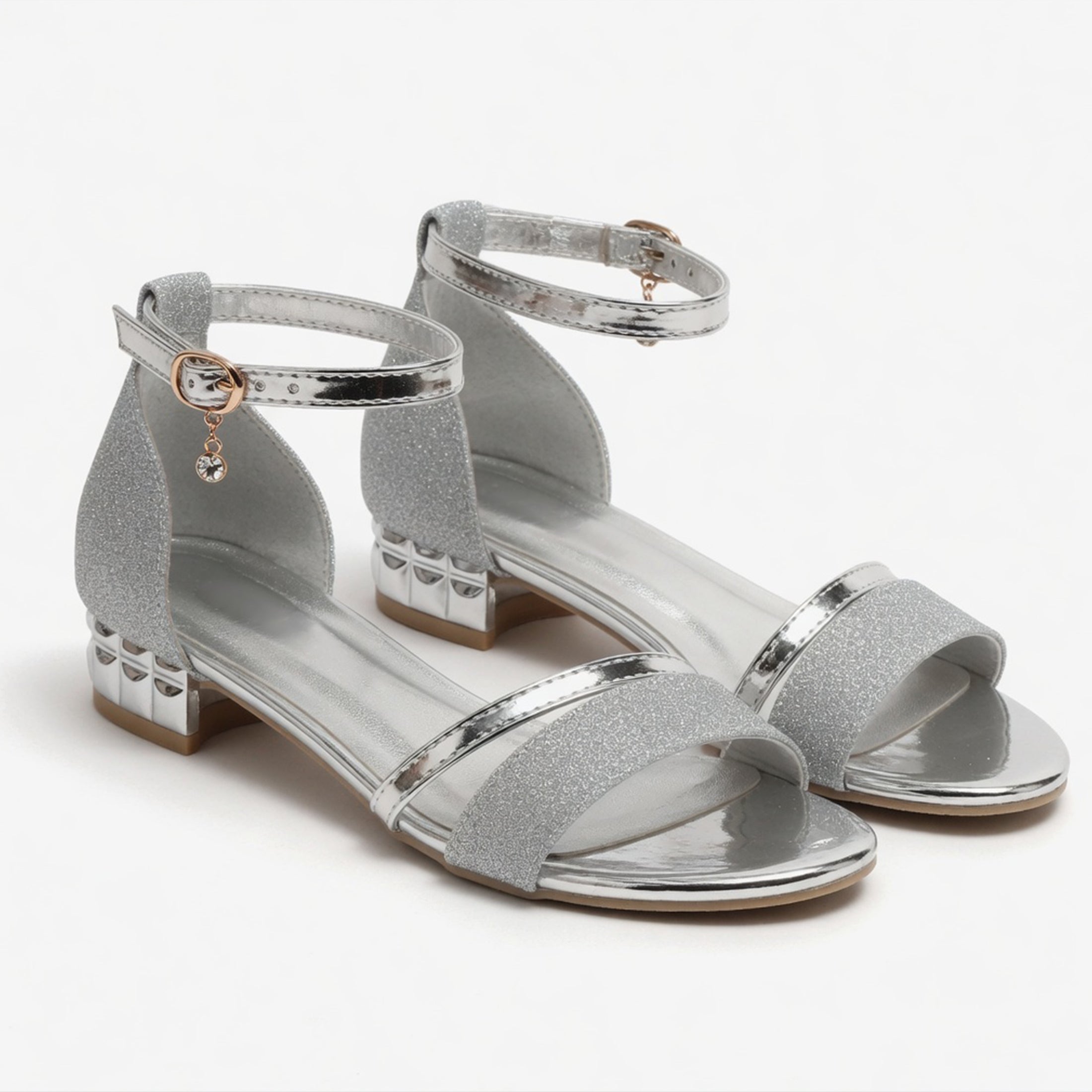 Veloire | Women's Leather Low Heel Buckle Sandals
