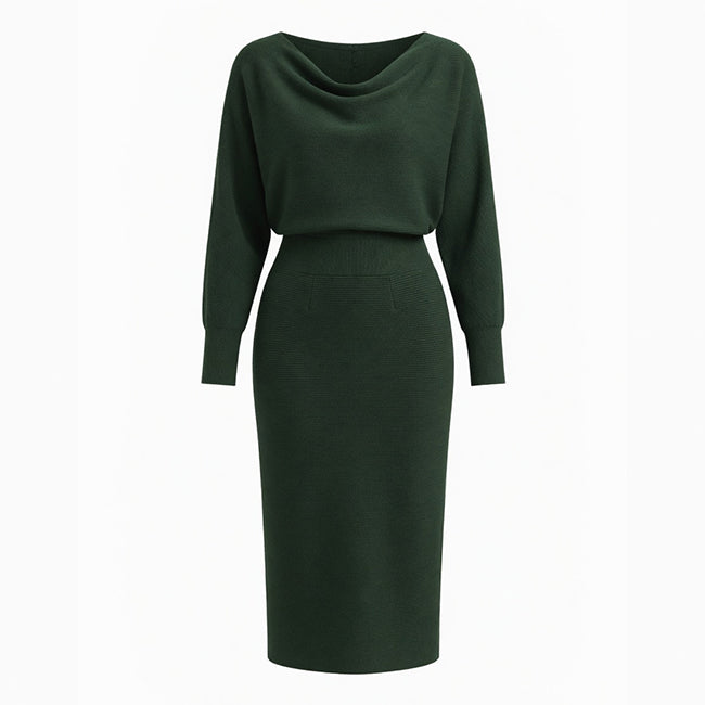 Robe midi drapée style été pour femmes