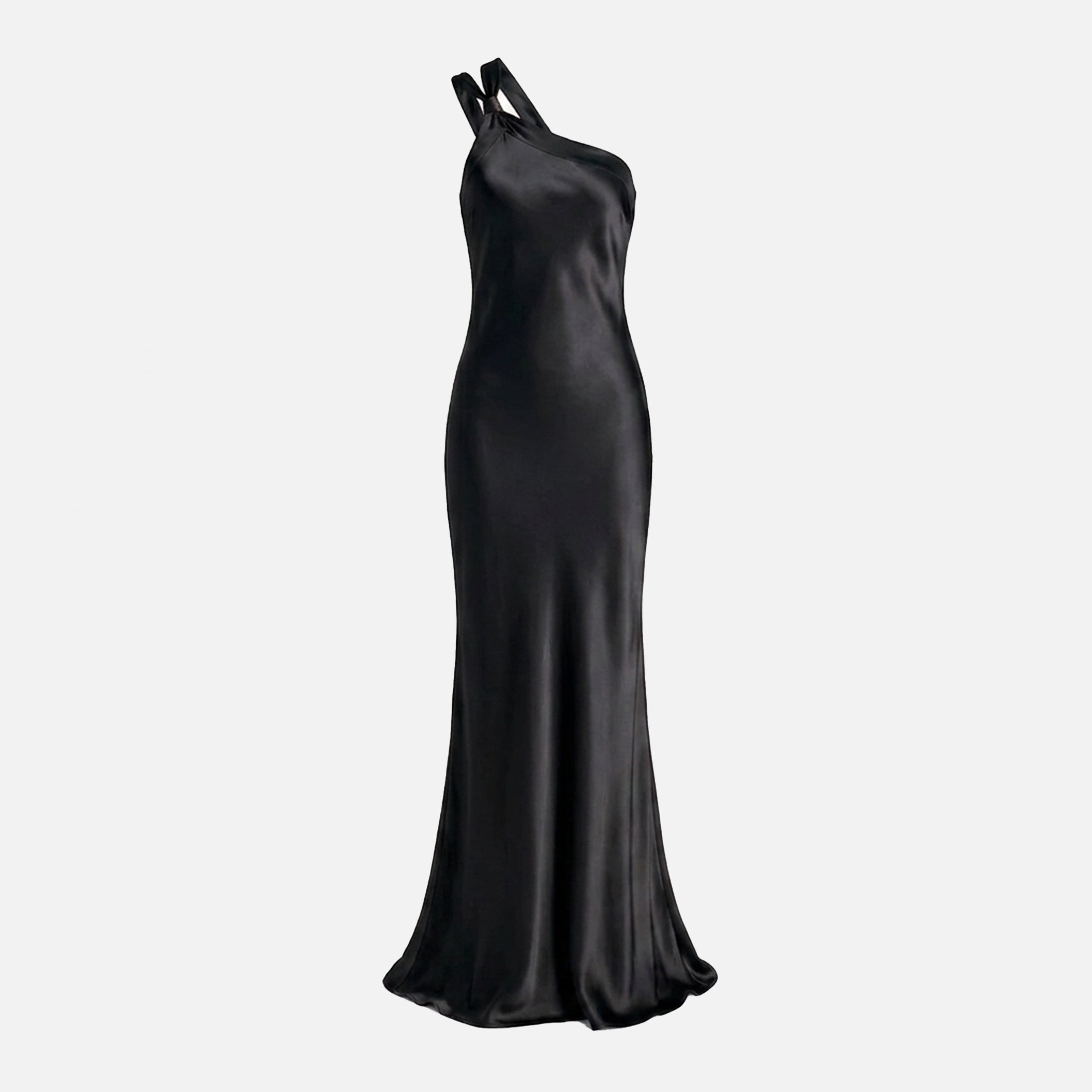 Robe maxi en satin à une épaule pour femme - Invité de mariage