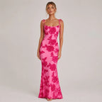 Women's Floral Fishtail Maxi Dress  Summer Occasion