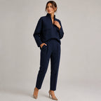 Women's High Neck Trouser Co-Ord Set Long Sleeve