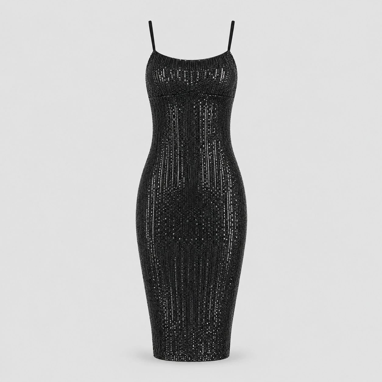 Women's Sequin Bodycon Midi Dress Cocktail Evening